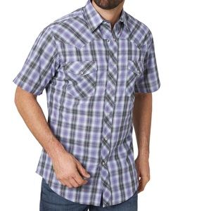 Wrangler Men's Short Sleeve 2 Pocket Western Shirt